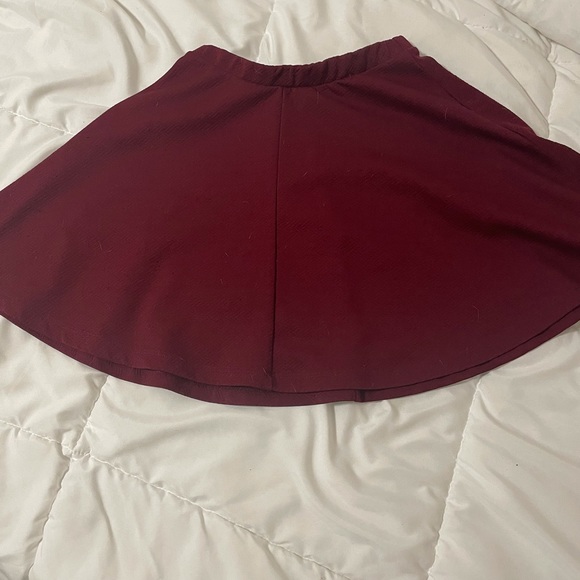 Red Polyester Textured A-line Skirt - Picture 1 of 2
